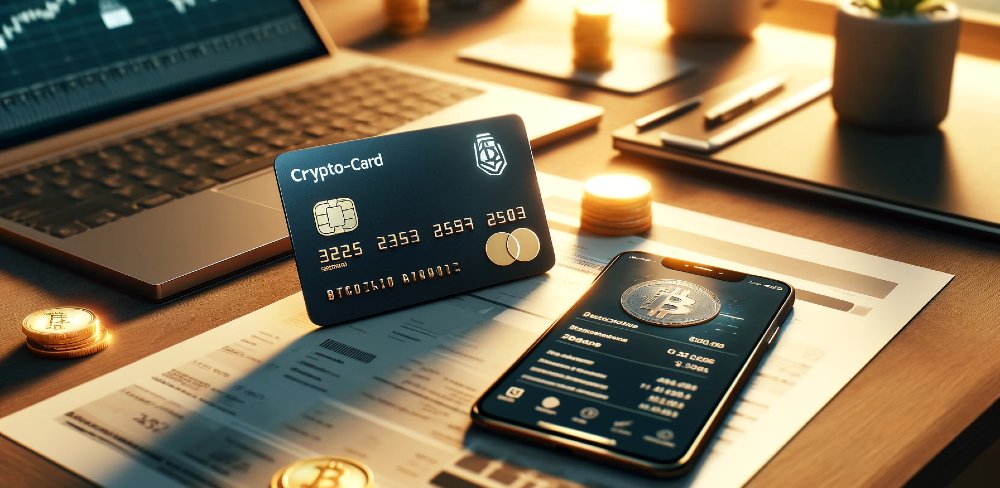 Crypto-Card auf Schreibtisch
